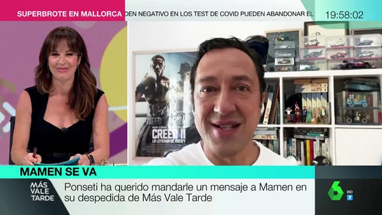 El mensaje de Ponseti a Mamen Mendizábal en su despedida de Más Vale Tarde El mensaje de Ponseti a Mamen Mendizábal en su despedida de Más Vale Tarde