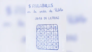 Sopa de letras dedicada a Pablo Díaz, de Pasapalabra 