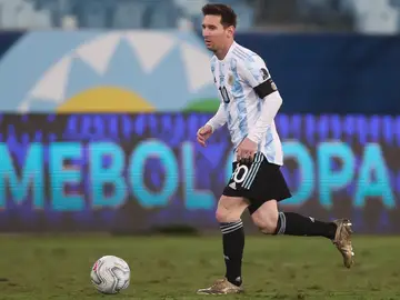  Leo Messi en el partido contra Bolivia de la Copa América