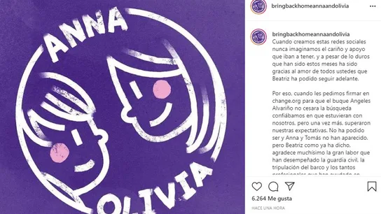 Nuevo mensaje de la madre de Anna y Olivia Nuevo mensaje de la madre de Anna y Olivia