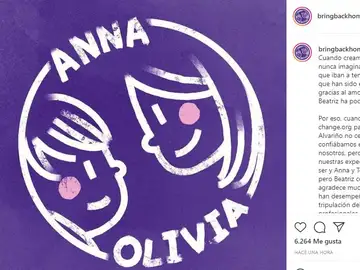 Nuevo mensaje de la madre de Anna y Olivia