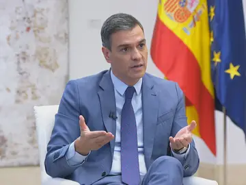 Pedro Sánchez, presidente del Gobierno, en el Palacio de la Moncloa