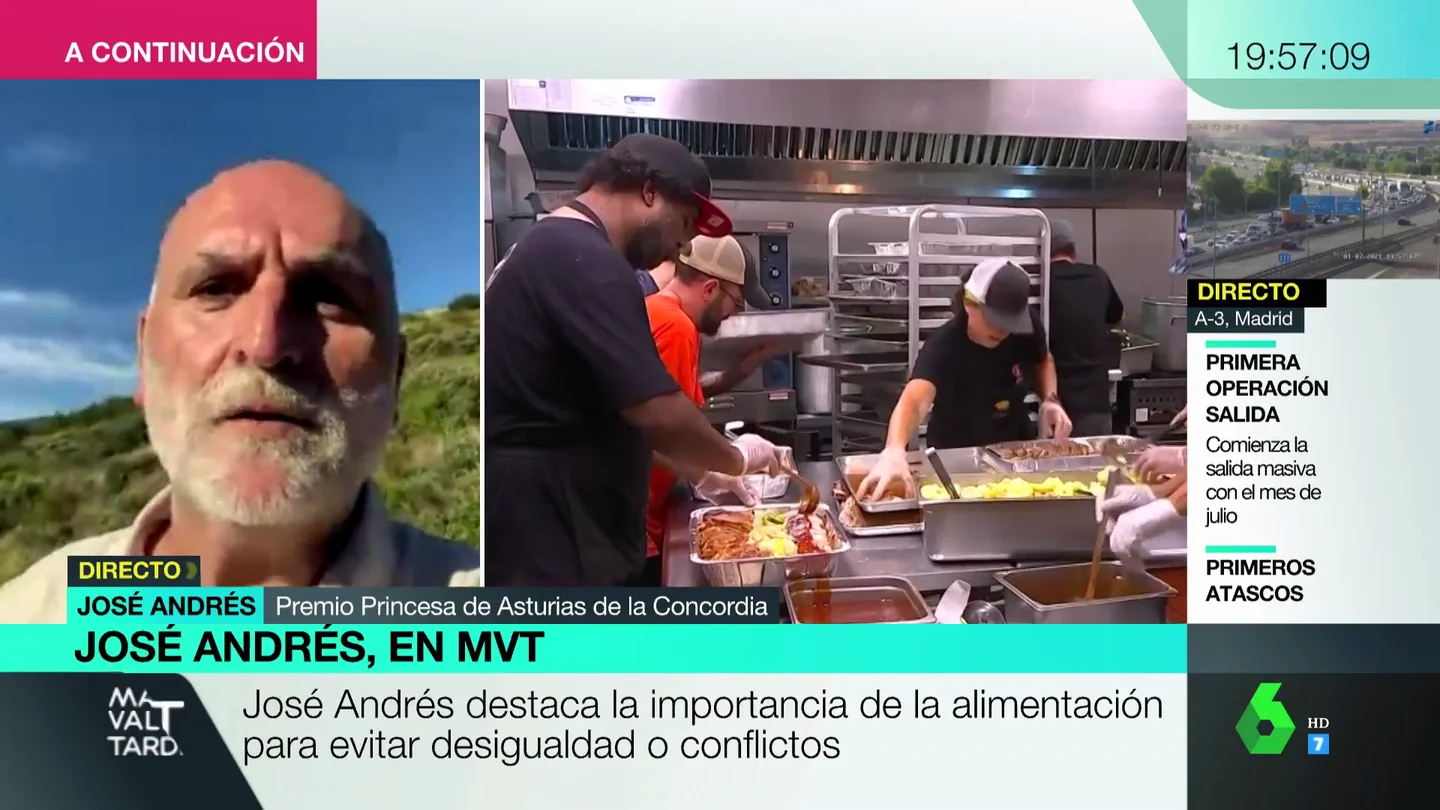 José Andrés, tras ganar el Princesa de Asturias de la Concordia 2021: "Estamos para estar al lado de quienes nos necesitan" José Andrés, tras ganar el Princesa de Asturias de la Concordia 2021: "Estamos para estar al lado de quienes nos necesitan"