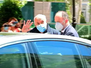 Captura de vídeo que muestra al productor José Luis Moreno a su salida de la sede de la Audiencia Nacional.