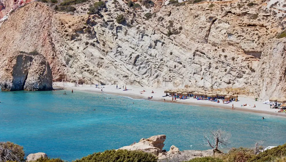 Playa en la isla de Milos