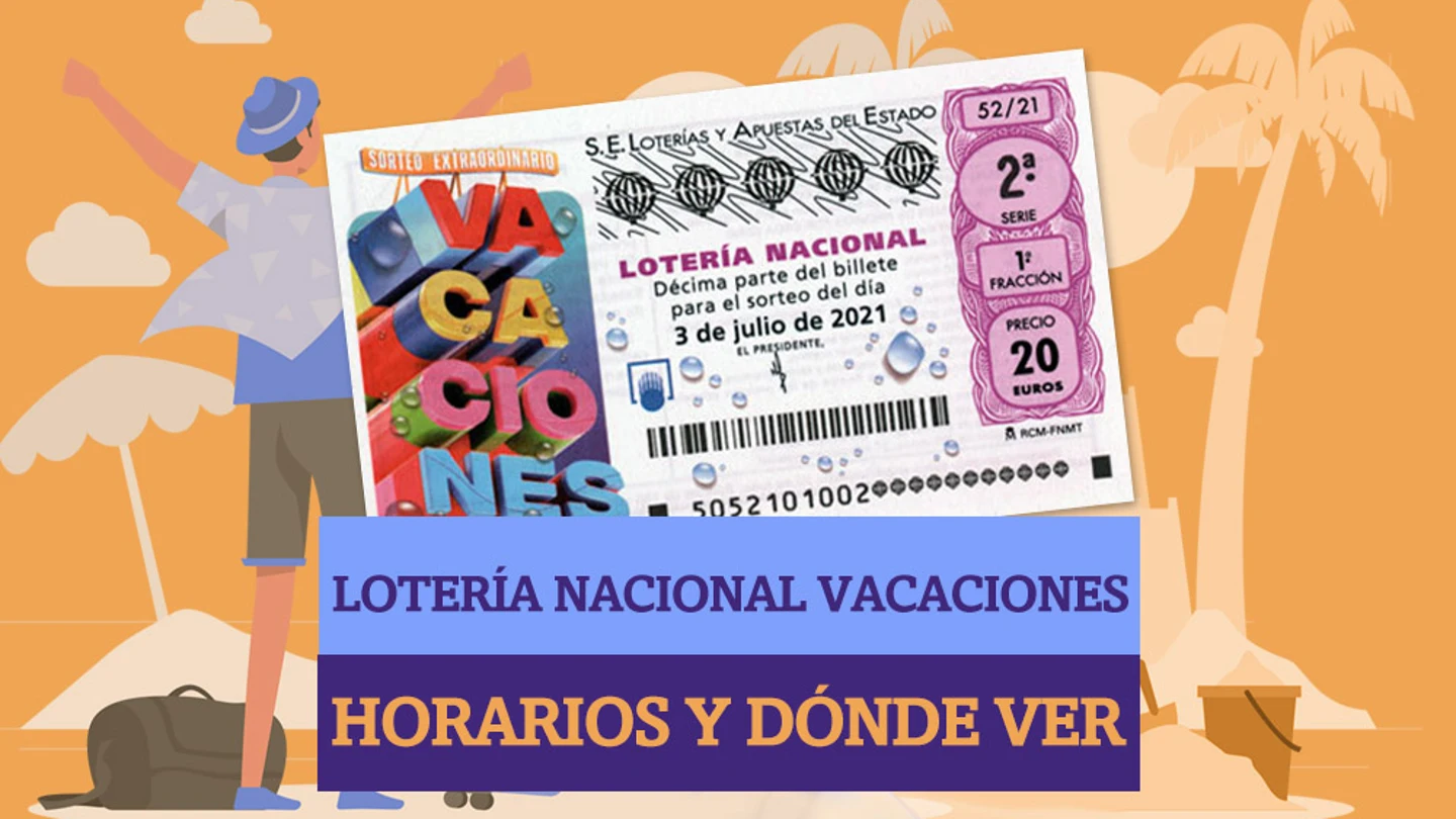 Horarios y dónde ver el Sorteo Extraordinario de la Lotería Nacional de Vacaciones 2021 Horarios y dónde ver el Sorteo Extraordinario de la Lotería Nacional de Vacaciones 2021