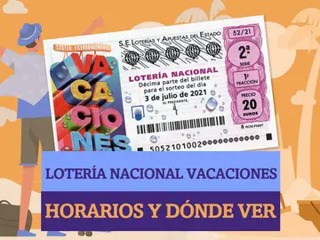 Horarios y dónde ver el Sorteo Extraordinario de la Lotería Nacional de Vacaciones 2021