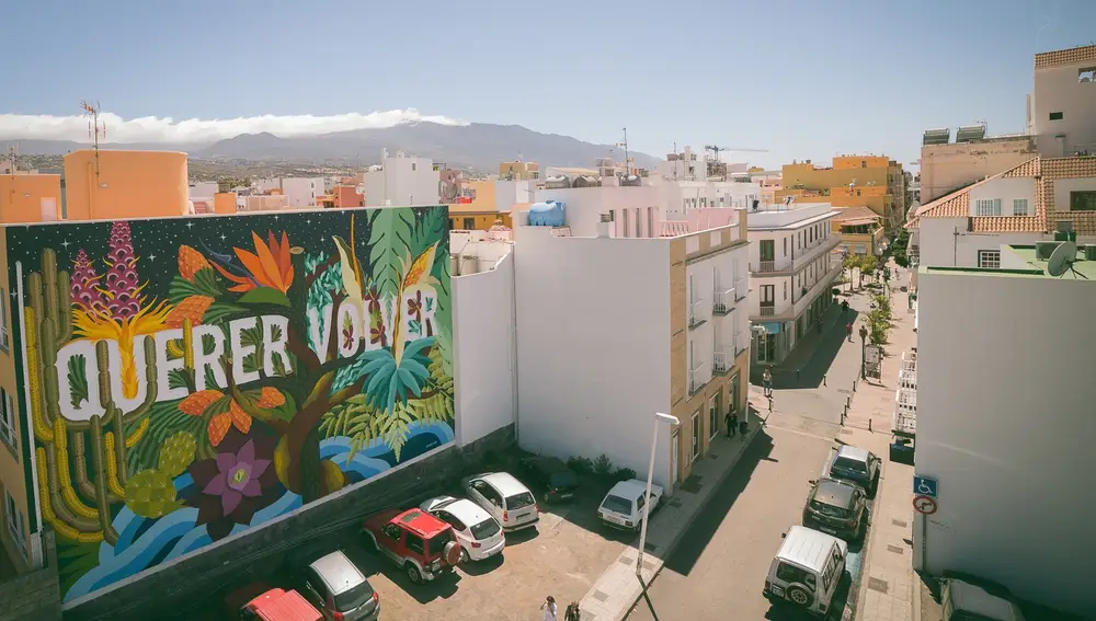 Querer Volver. Mural de Boa Mistura