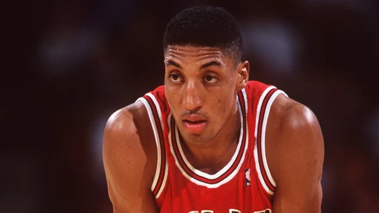 Scottie Pippen, con los Bulls Scottie Pippen, con los Bulls