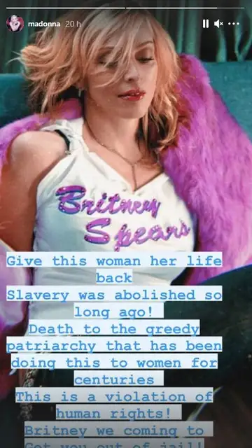 La imagen que Madonna ha compartido en sus 'stories' de Instagram La imagen que Madonna ha compartido en sus 'stories' de Instagram