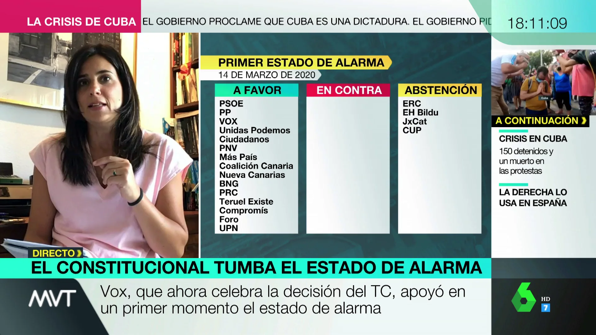 Así votó Vox a favor del estado de alarma