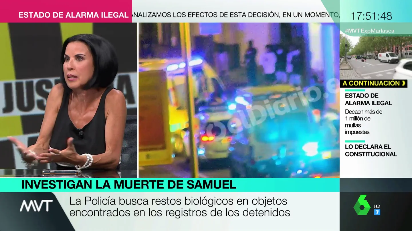 Beatriz de Vicente, sobre el arma con el que mataron a Samuel: "Creo que pudo ser un objeto que se encontraran en la calle" Beatriz de Vicente, sobre el arma con el que mataron a Samuel: "Creo que pudo ser un objeto que se encontraran en la calle"