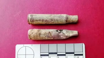 Casquillos de bala hallados en las labores de exhumación