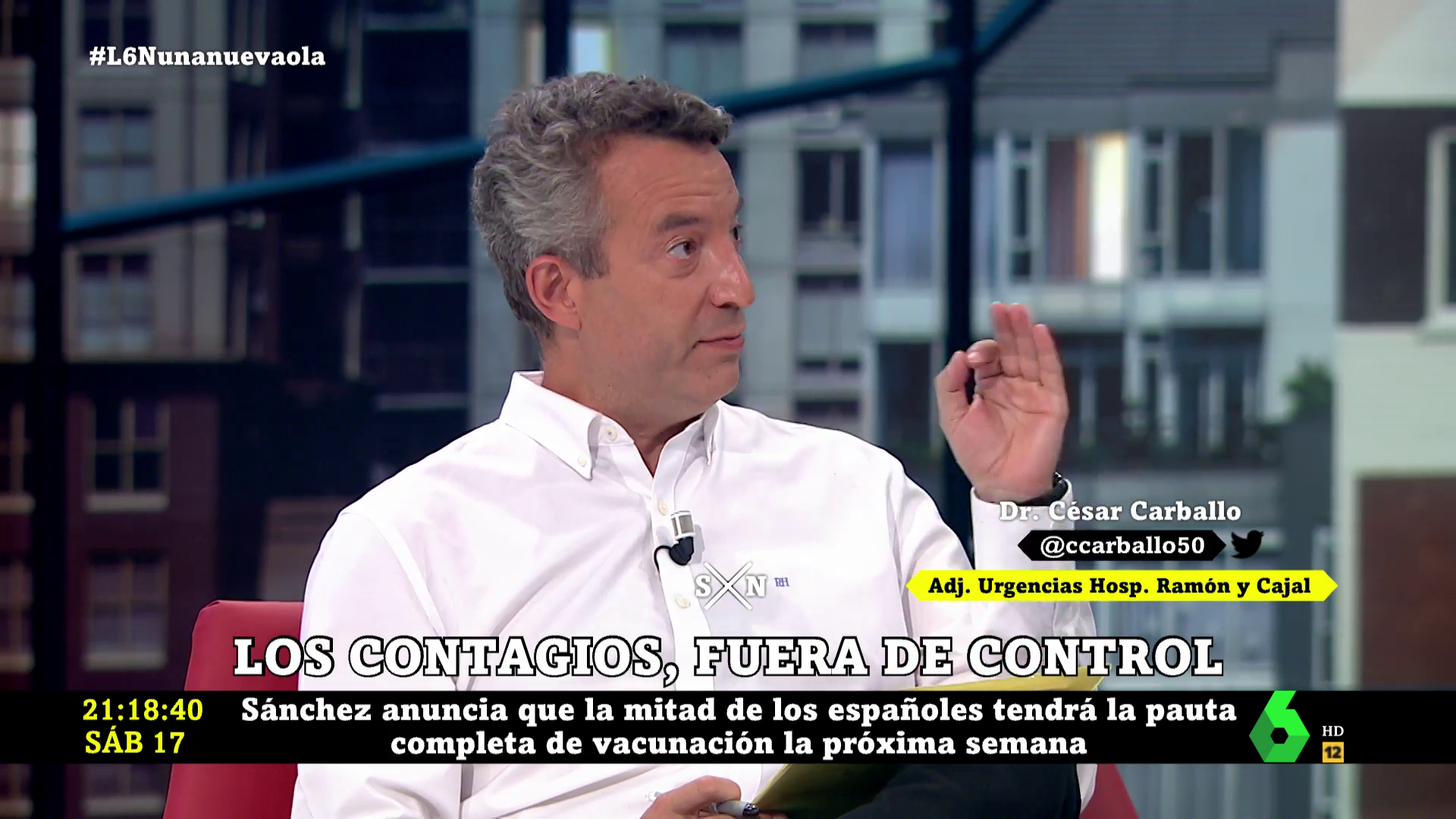 César Carballo estalla: "Sin estrategia y con este porcentaje de infectados va a haber hospitalizaciones e ingresos en UCI en toda España" - Vimarsana News