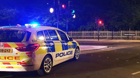 Imagen de archivo de un vehículo de la Policía Metropolitana de Londres Imagen de archivo de un vehículo de la Policía Metropolitana de Londres