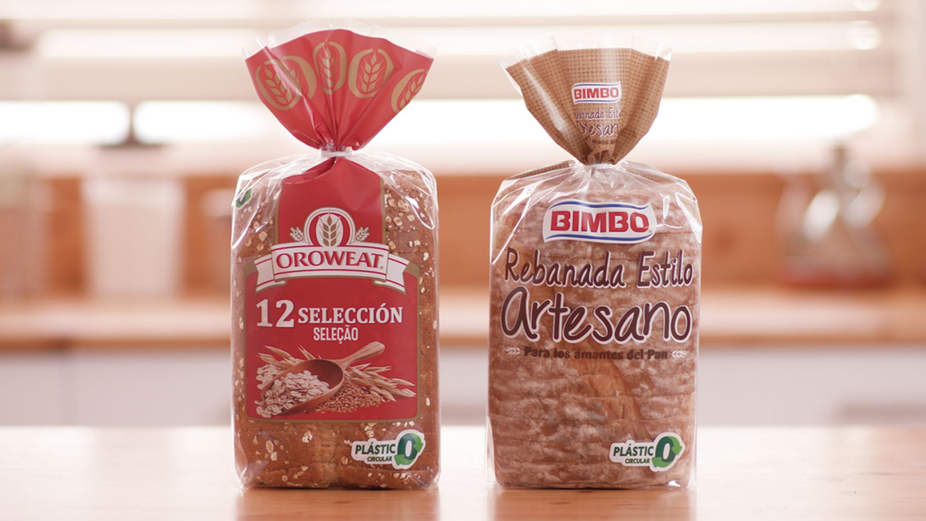 Así son los nuevos envases ‘circulares’ en el pan de molde de Oroweat y Bimbo 'Rebanada Estilo Artesano'