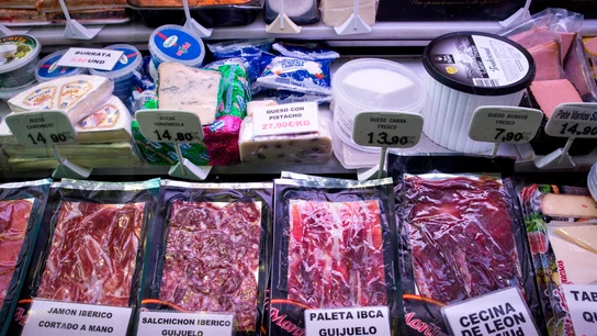 Imagen de archivo en un mercado. Imagen de archivo en un mercado.
