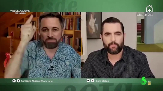El Intermedio entrevista por la cara a Abascal: "Los españoles de toda la vida, los de pedigree, no trincamos" El Intermedio entrevista por la cara a Abascal: "Los españoles de toda la vida, los de pedigree, no trincamos"