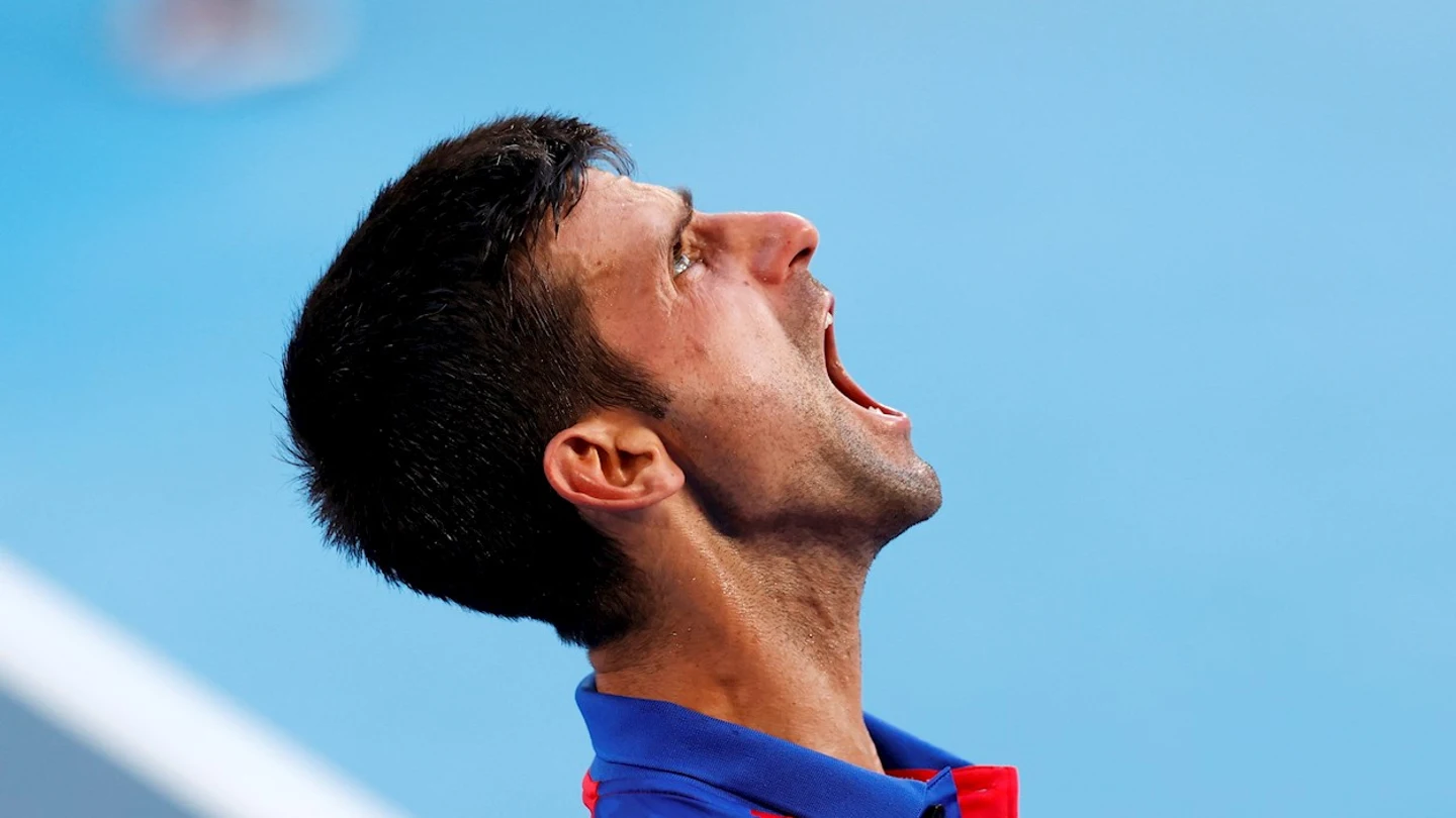 Novak Djokovic, grito a cielo Novak Djokovic, grito a cielo