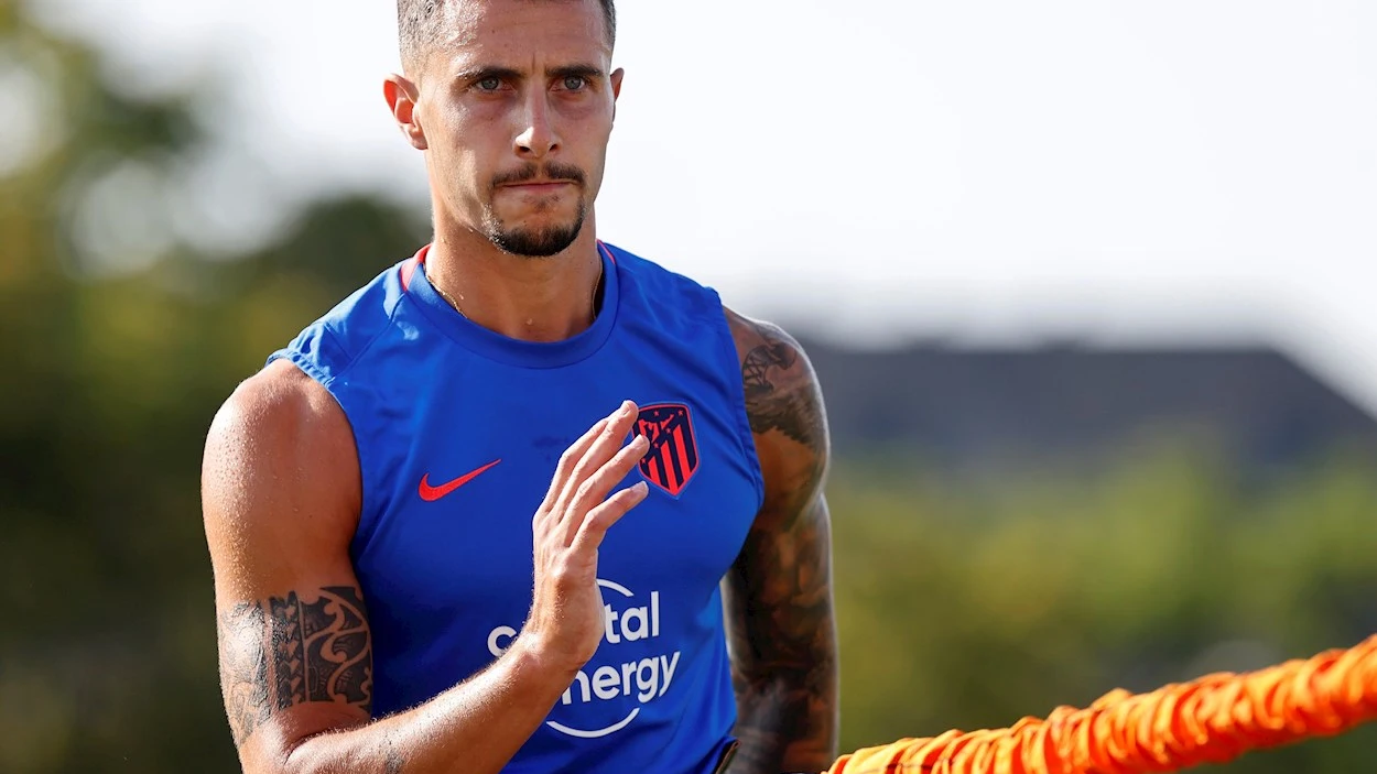 Mario Hermoso, con el Atlético