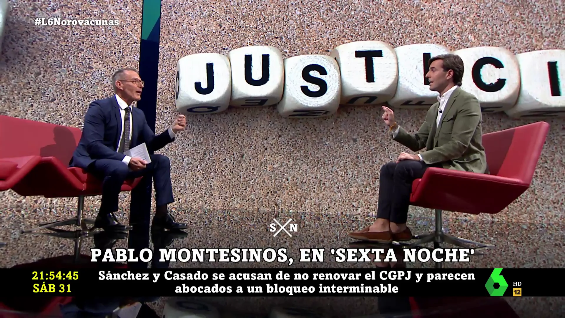 Hilario Pino y Pablo Montesinos en laSexta Noche