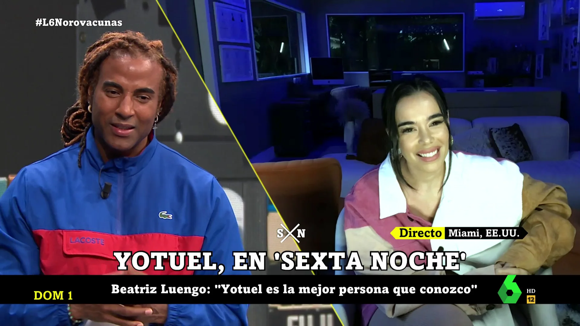 Beatriz Luengo y Yotuel en laSexta Noche