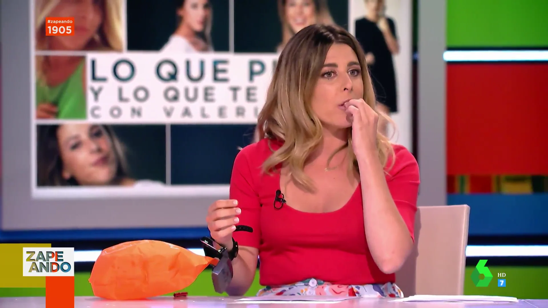 La confesión de Valeria Ros en directo que deja a Quique Peinado a cuadros: "Tengo un pelo aquí que me está matando"