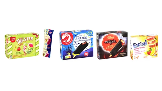 Helados mixtos Snacks contra el calor