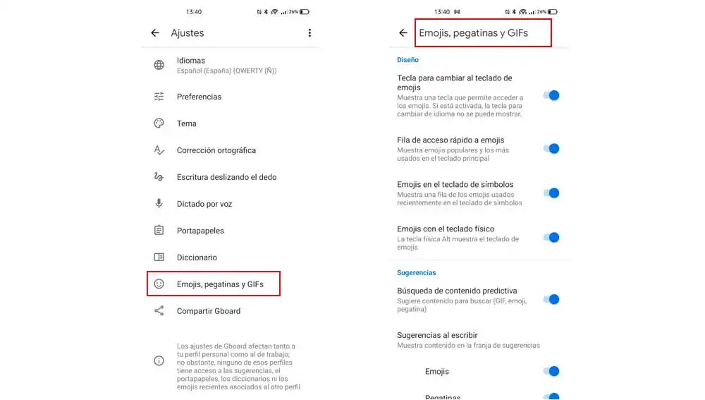 Así es el nuevo menú de configuración Así es el nuevo menú de configuración