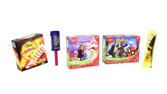 Helados de leche Snacks contra el calor