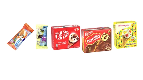 Conos y sandwich Snacks contra el calor