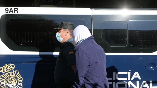 Uno de los acusados por el crimen de Samuel, a su llegada al juzgado Uno de los acusados por el crimen de Samuel, a su llegada al juzgado