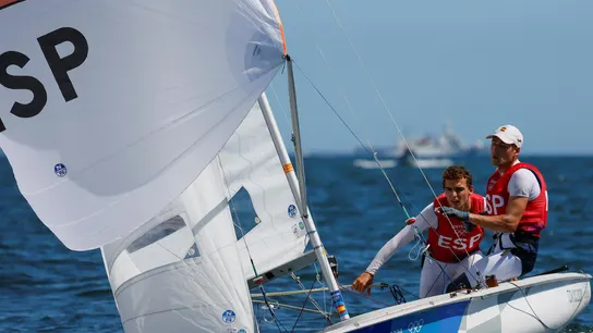 Jordi Xammar y Nicolás Rodríguez en la final de 470 de los Juegos Olímpicos Jordi Xammar y Nicolás Rodríguez en la final de 470 de los Juegos Olímpicos