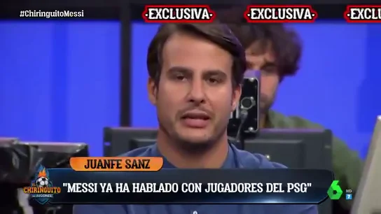La exclusiva de Juanfe Sanz en 'El Chiringuito' sobre el futuro de Messi: "Ha dicho a jugadores del PSG que va a París" La exclusiva de Juanfe Sanz en 'El Chiringuito' sobre el futuro de Messi: "Ha dicho a jugadores del PSG que va a París"