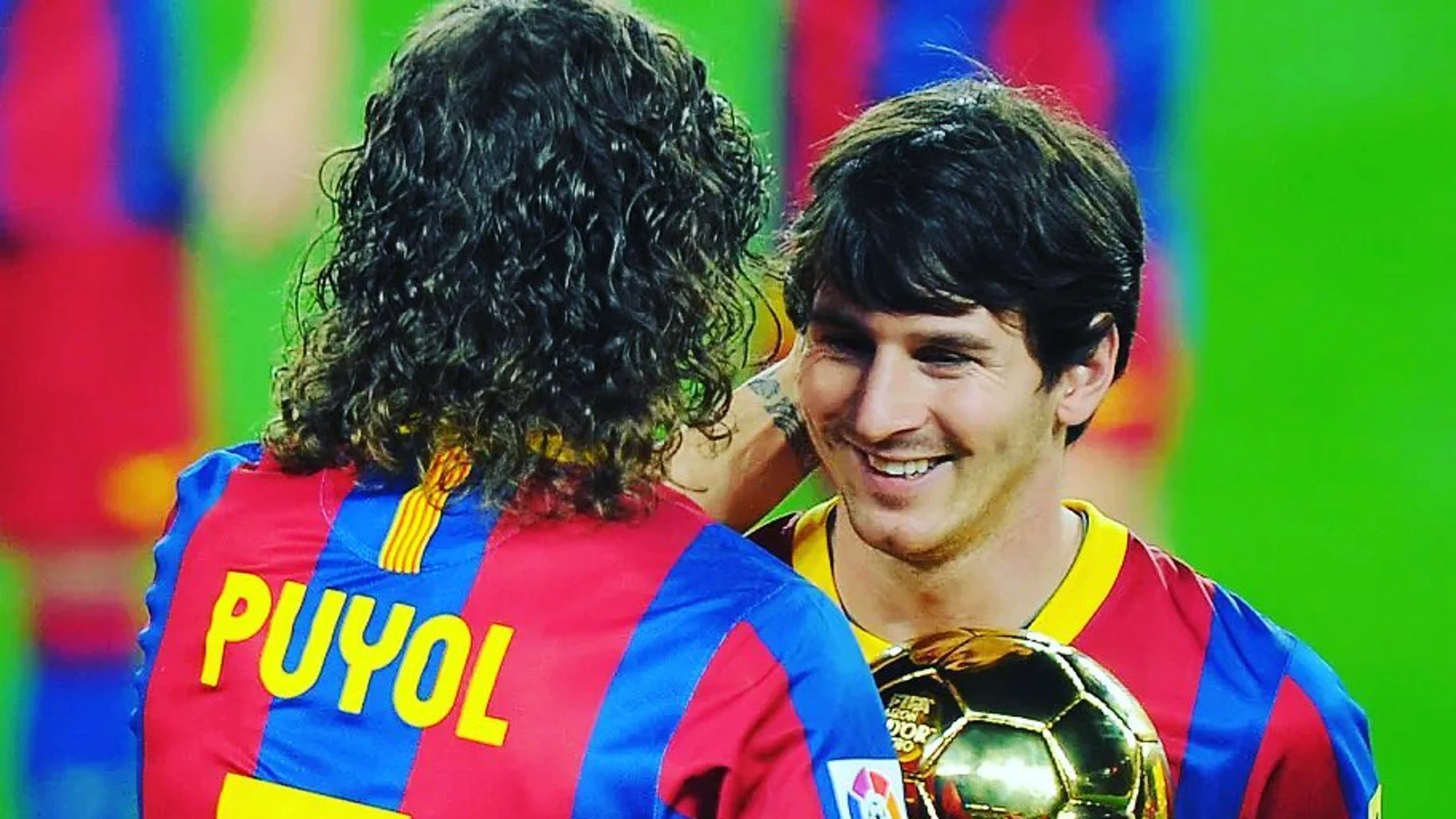 Puyol, con Messi en su foto con Instagram