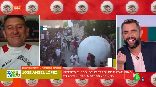 El origen del 'Boloencierro' de Mataelpino y su bola de poliespán gigante El origen del 'Boloencierro' de Mataelpino y su bola de poliespán gigante