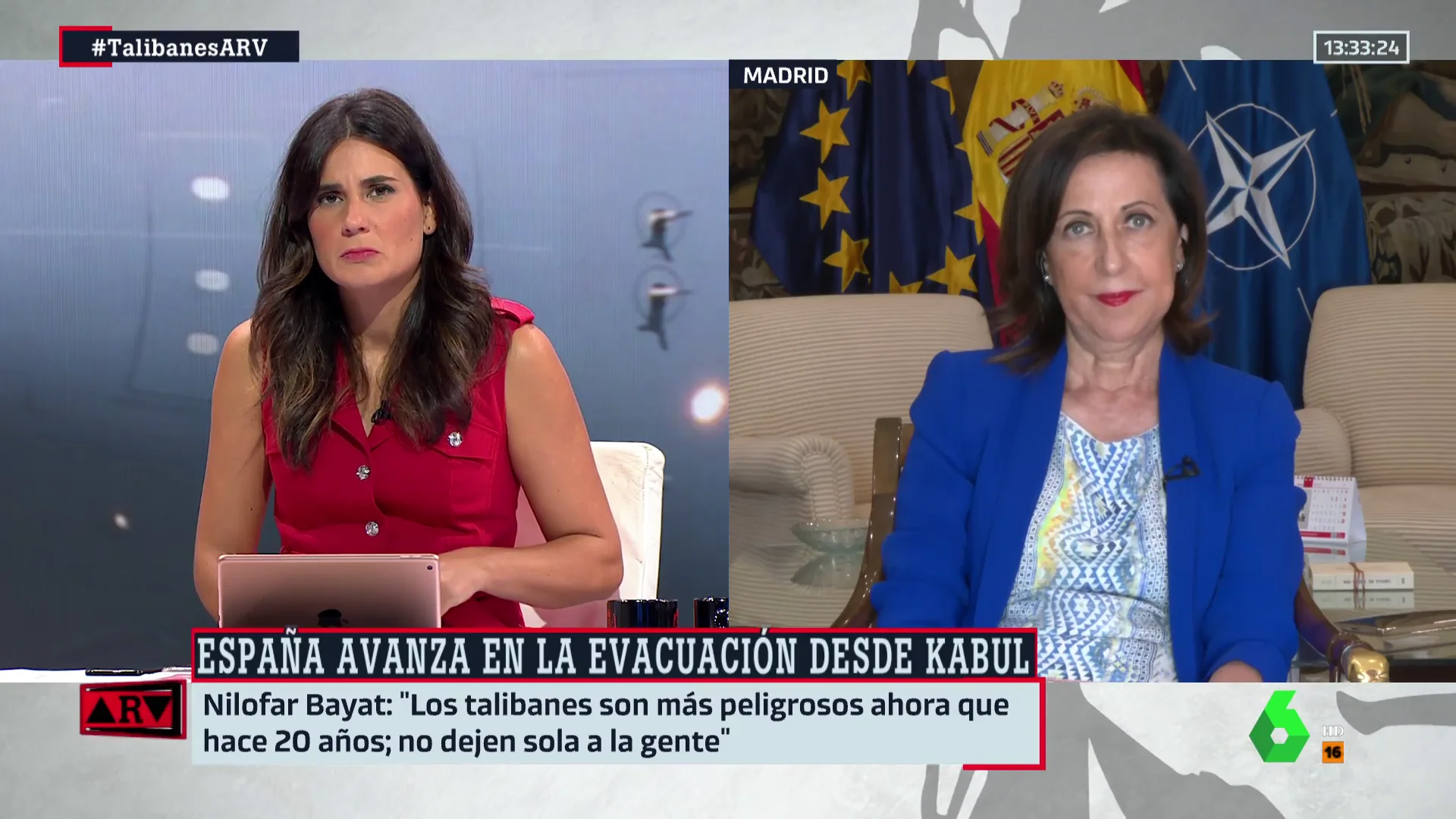 Margarita Robles habla de la "dramática" situación que se vive en Kabul: "Ejercen la violencia física contra los niños"