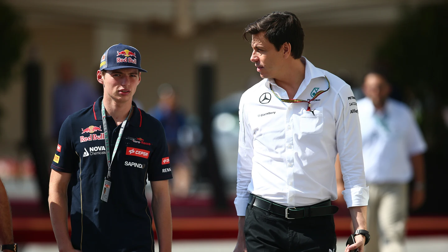 Max Verstappen y Toto Wolff Max Verstappen y Toto Wolff