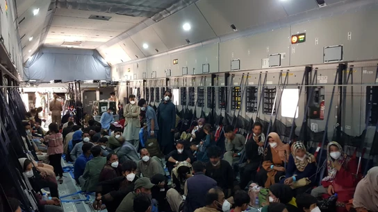 El interior de uno de los aviones A400M fletados por España. El interior de uno de los aviones A400M fletados por España.
