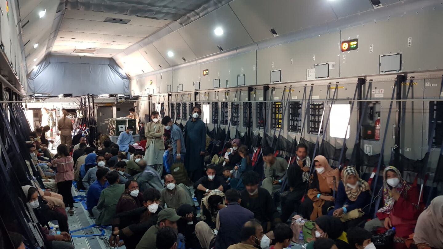 El interior de uno de los aviones A400M fletados por España.