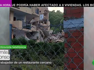 Imagen del derrumbe del edificio de Peñíscola