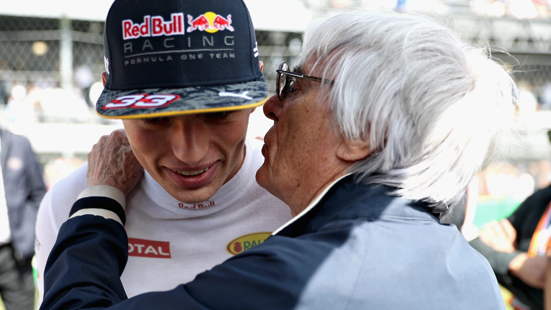 Max Verstappen y Bernie Ecclestone