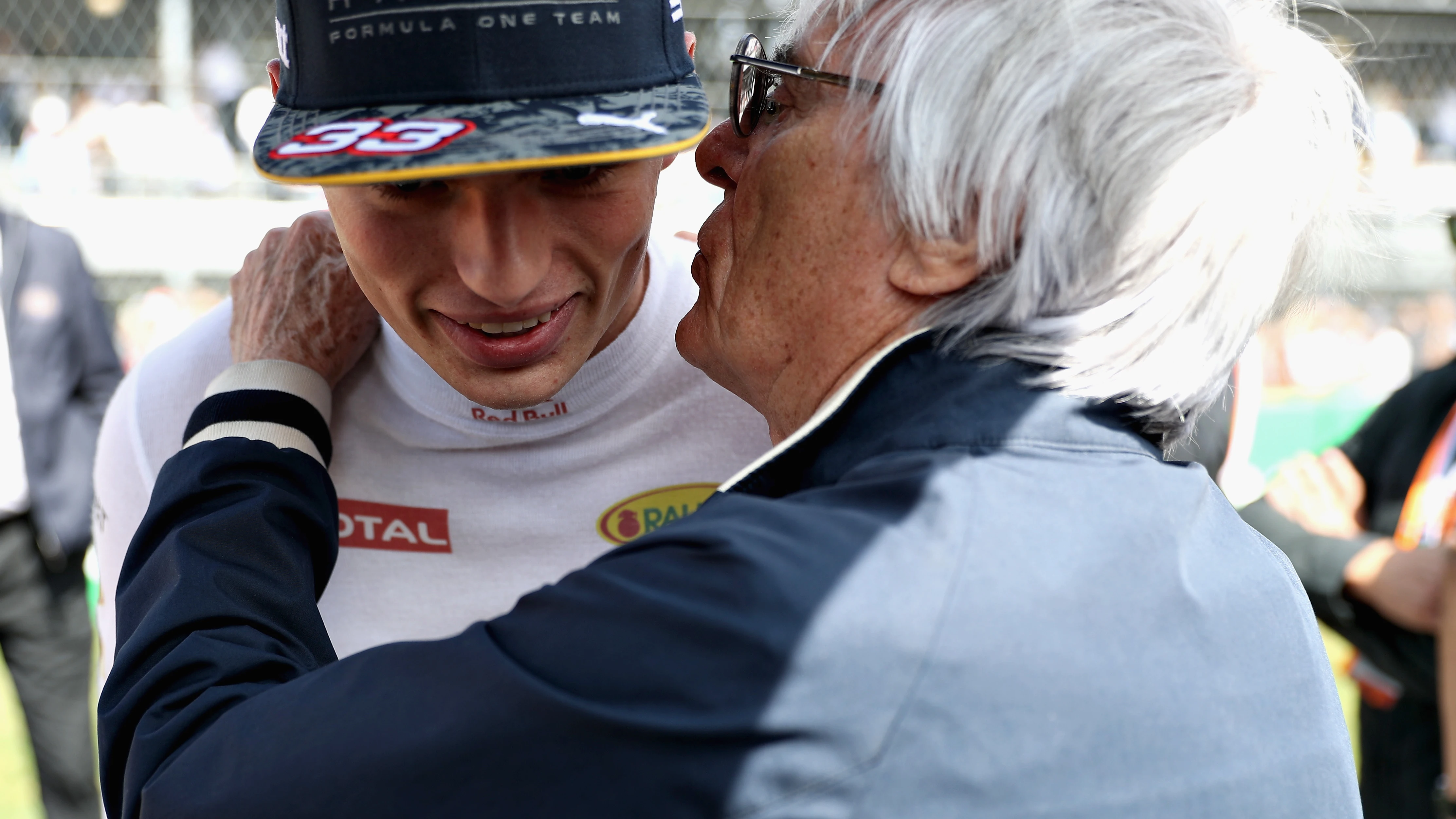 Max Verstappen y Bernie Ecclestone