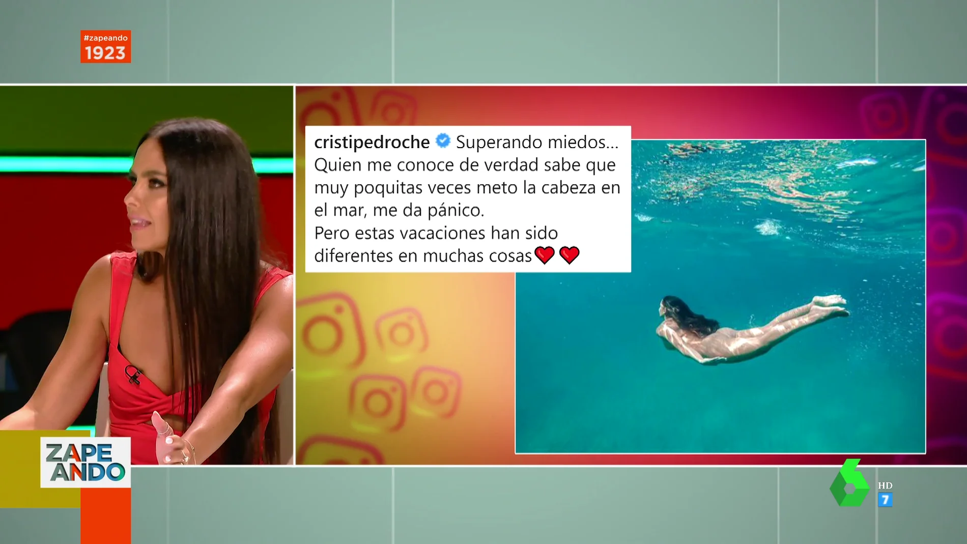 El espectacular posado de Cristina Pedroche buceando en bikini con el que supera uno de sus mayores miedos