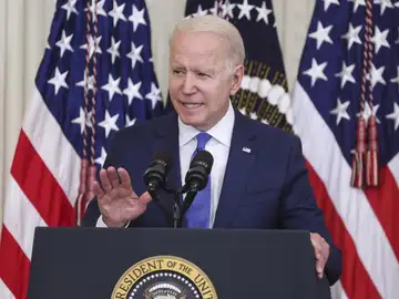 El presidente de los Estados Unidos, Joe Biden, durante una rueda de prensa.