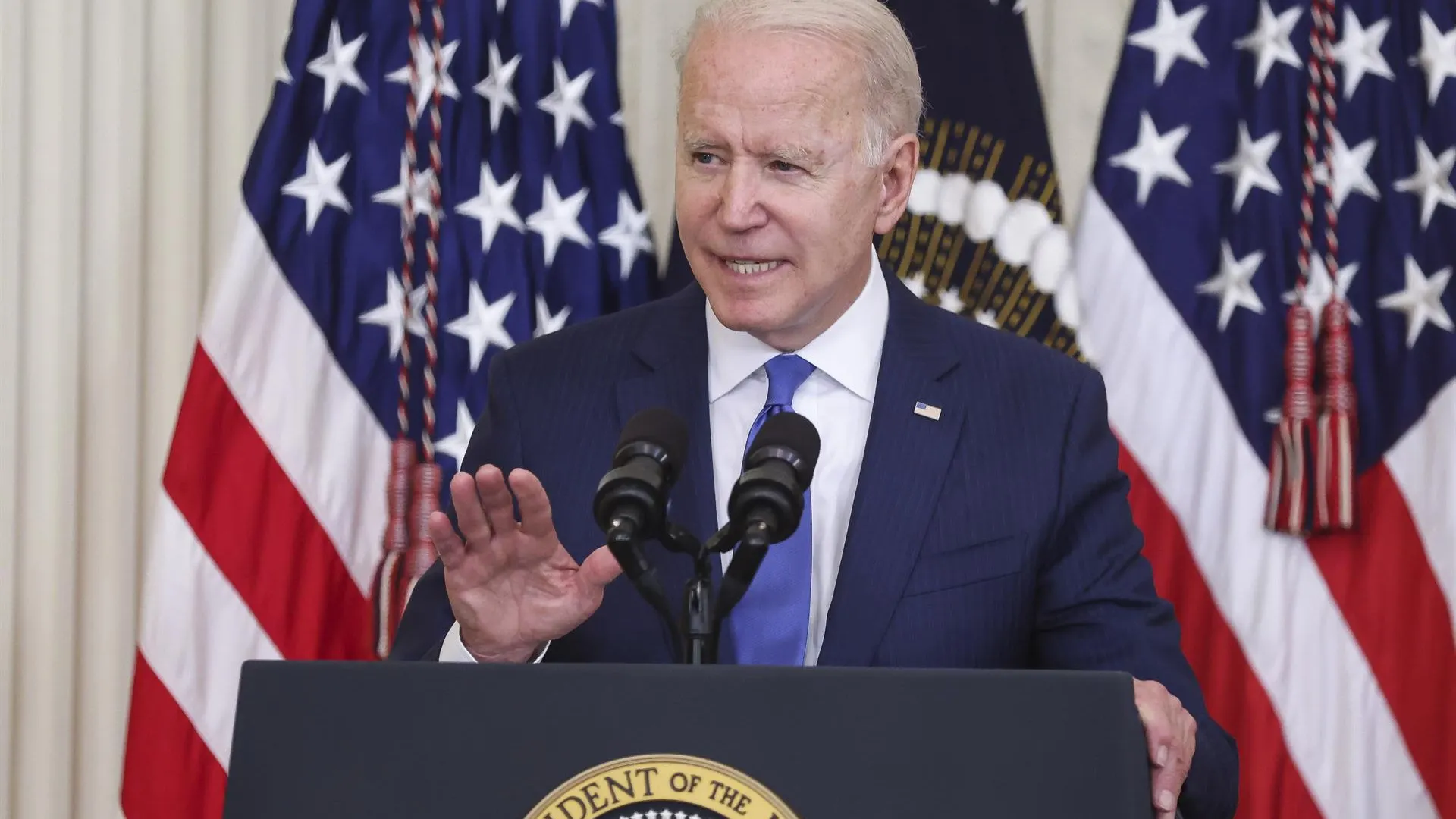 El presidente de los Estados Unidos, Joe Biden, durante una rueda de prensa.