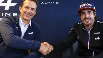Laurent Rossi y Fernando Alonso