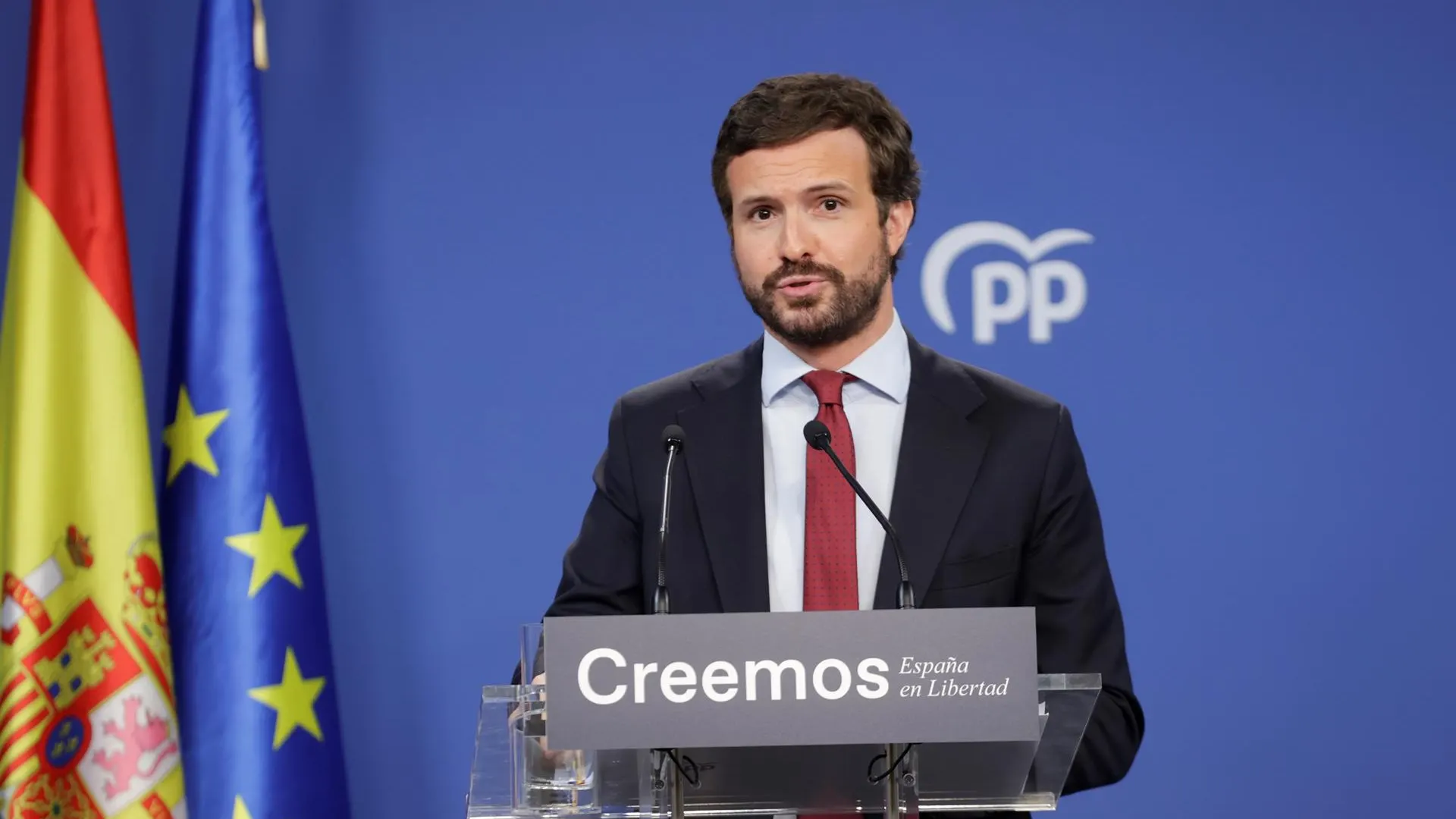 El presidente del Partido Popular, Pablo Casado.