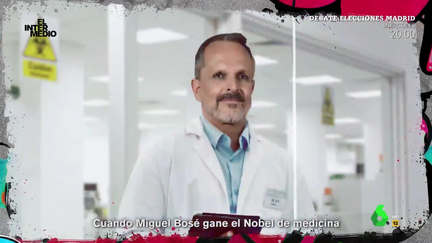 "Nos mienten, nos espían, es una conspiración mundial": el rap de Miguel Bosé en El Intermedio "Nos mienten, nos espían, es una conspiración mundial": el rap de Miguel Bosé en El Intermedio