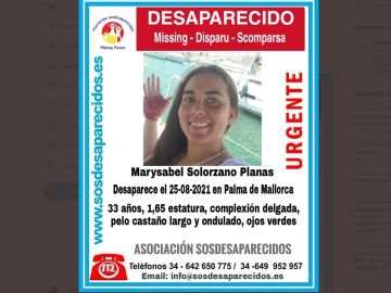 Fotografía de Marysabel Solorzano difundida por la asociación SOSDesaparecidos.